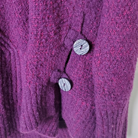 Anthropologie Wool Blend Cowl Neck Purple Sweater Size M - Picture 5 of 8